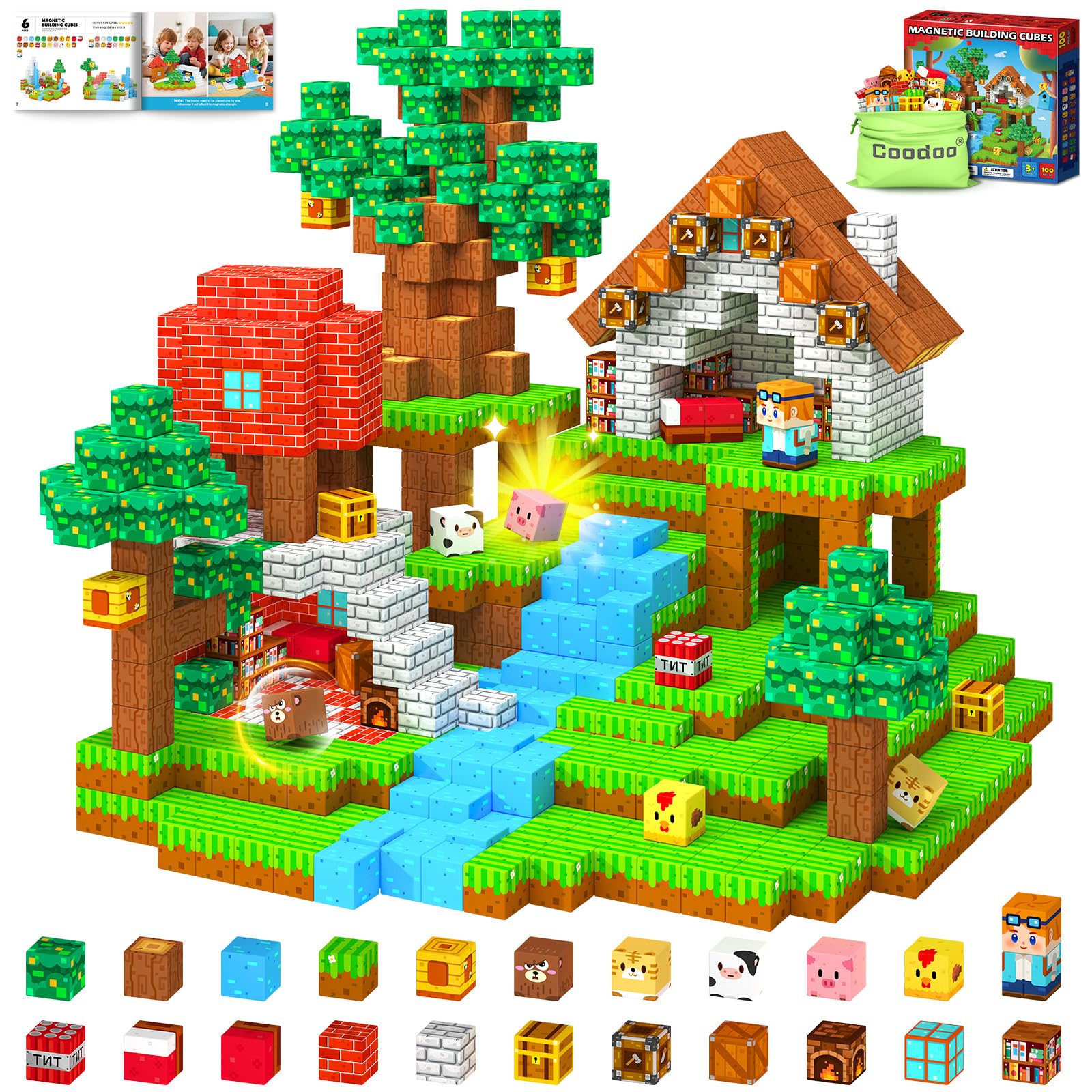 Coodoo magnetic blocks forest adventure sparks imaginative play and storytelling