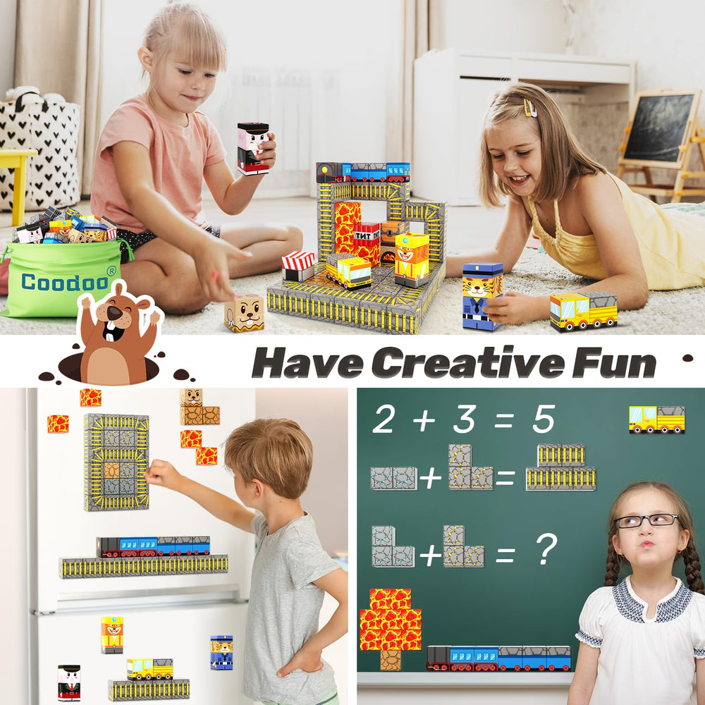 Coodoo fox worker figure inspires creative construction challenges