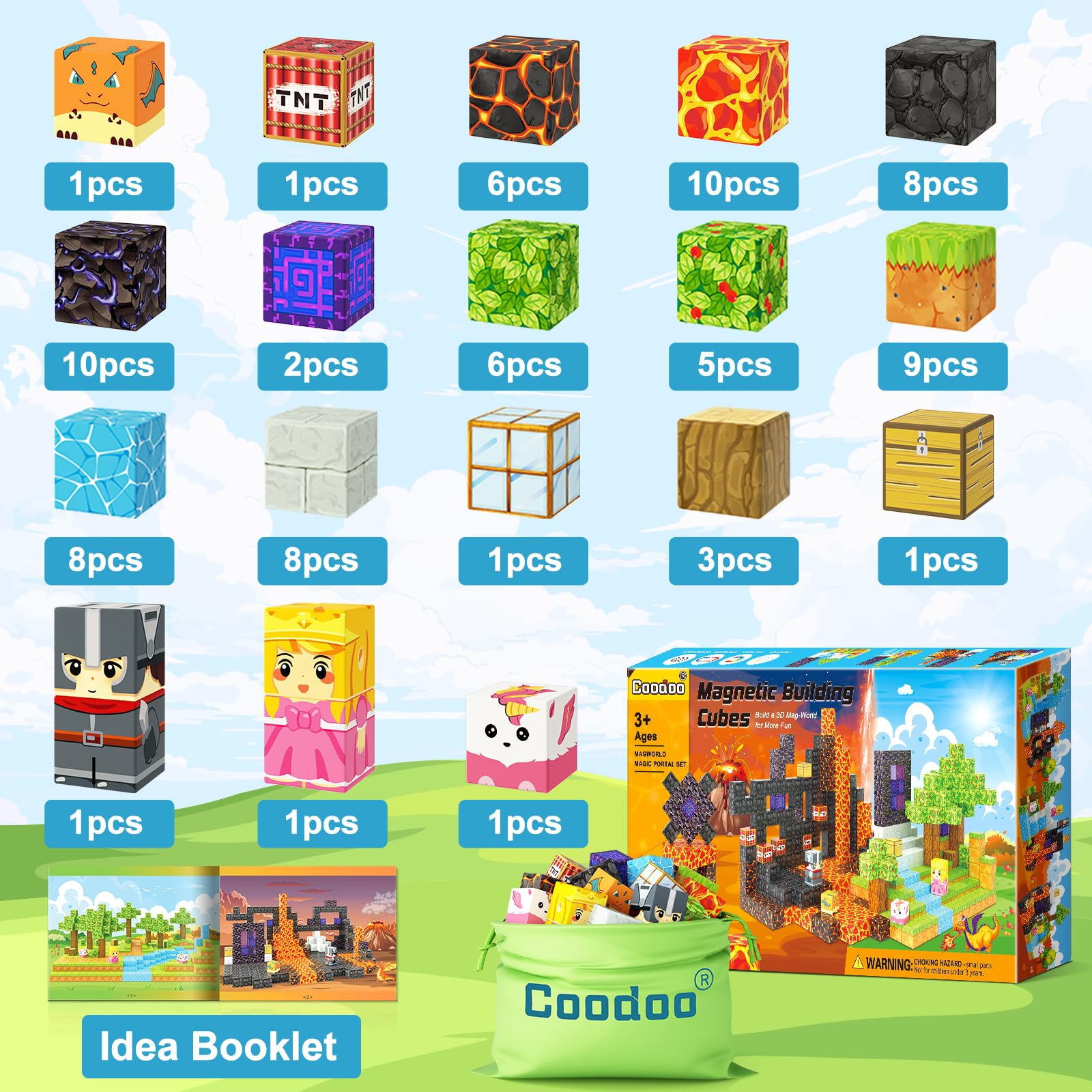 Coodoo Magnetic Blocks gift-ready packaging makes learning fun.