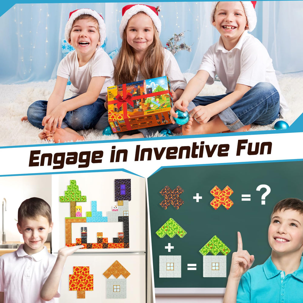 Coodoo Magnetic Blocks idea booklet guides progressive challenges.