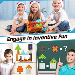 Coodoo Magnetic Blocks idea booklet guides progressive challenges.