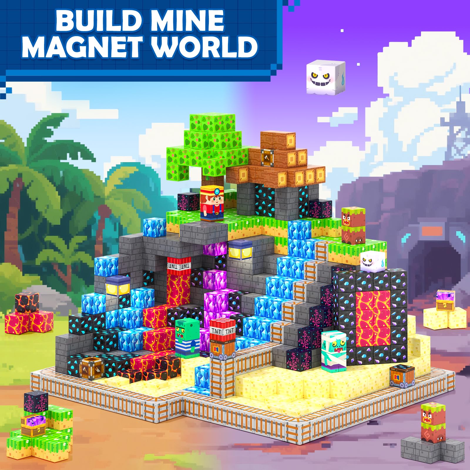 Coodoo Magnetic Blocks magnet connections—easy to snap together for steady structures.
