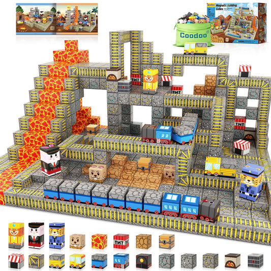 Coodoo Mine Train Track Set ready for imaginative play and fine motor development