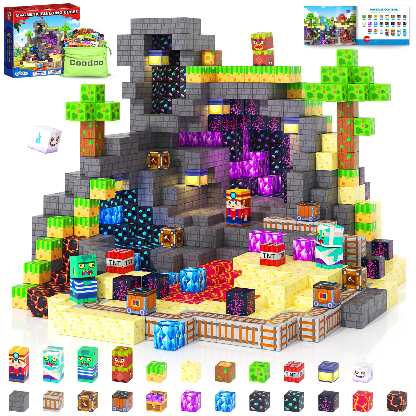 Coodoo Magnetic Blocks rainforest adventure—spurs imaginative play and hand dexterity.