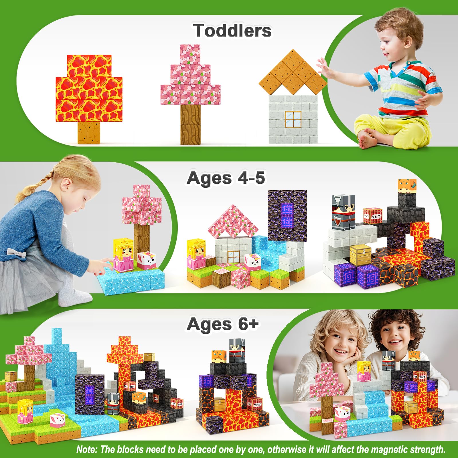Coodoo Magnetic Blocks STEM patterns UV play enhance sensory exploration