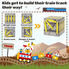 Coodoo straight and curved track blocks enable flexible den layouts