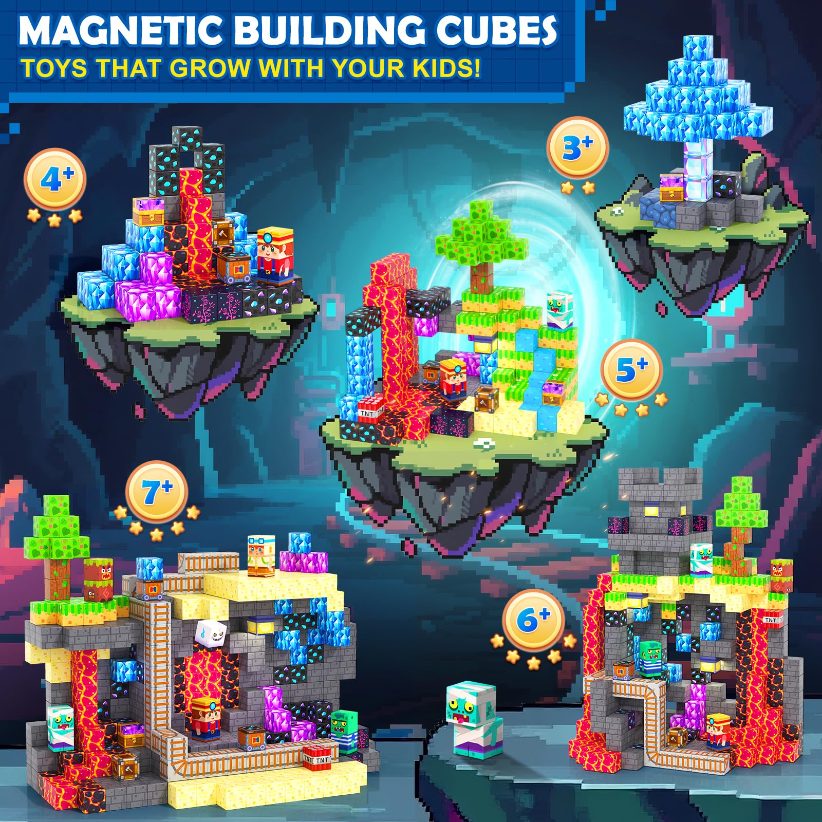 Coodoo Magnetic Blocks treasure hunt—enhances problem-solving and fine motor skills.