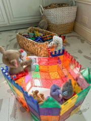 Ideal for classrooms and homes using magnetic tiles for collaborative play.