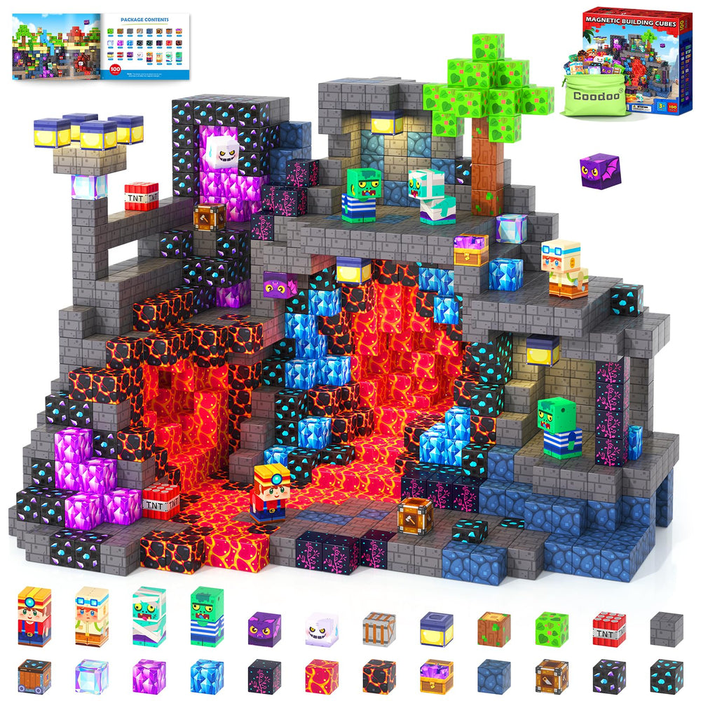 Coodoo Mine Magnet World blocks for kids; magnetic play sparks imagination.