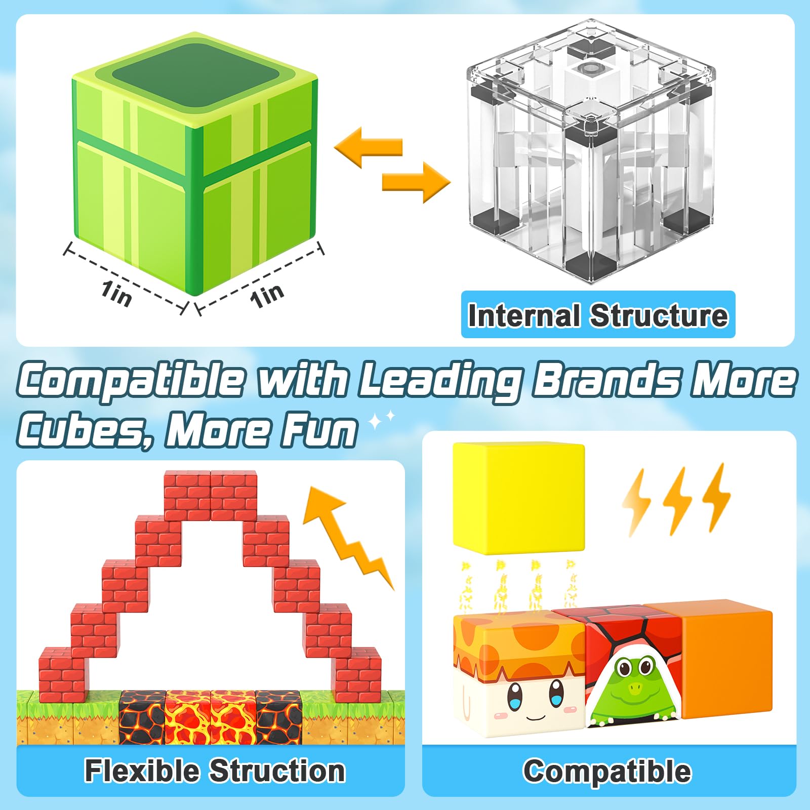 Coodoo Mine Magnet World compatible blocks expand play into larger Magworld scenes.