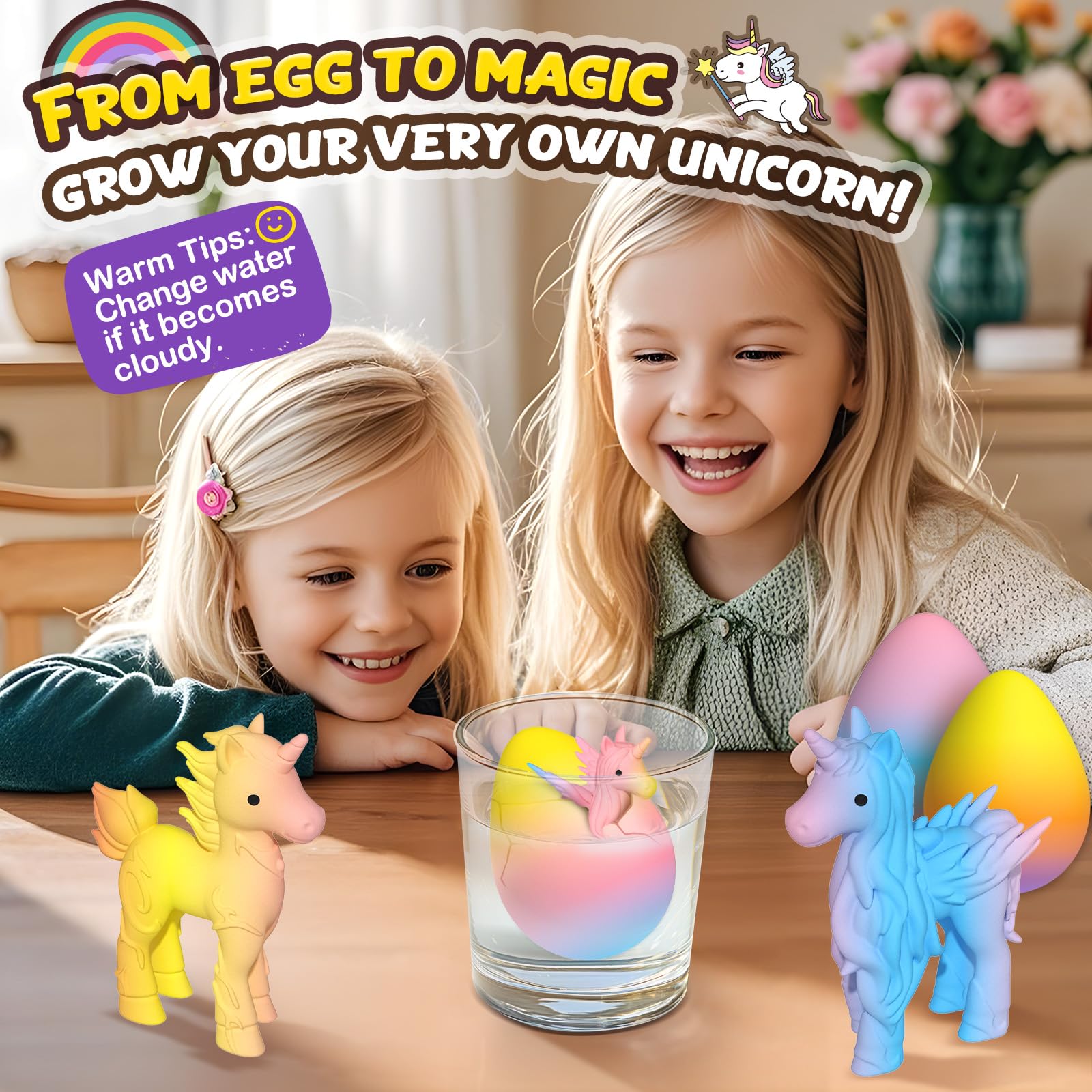 Coodoo six-pack unicorn toys arranged for imaginative play and gifting