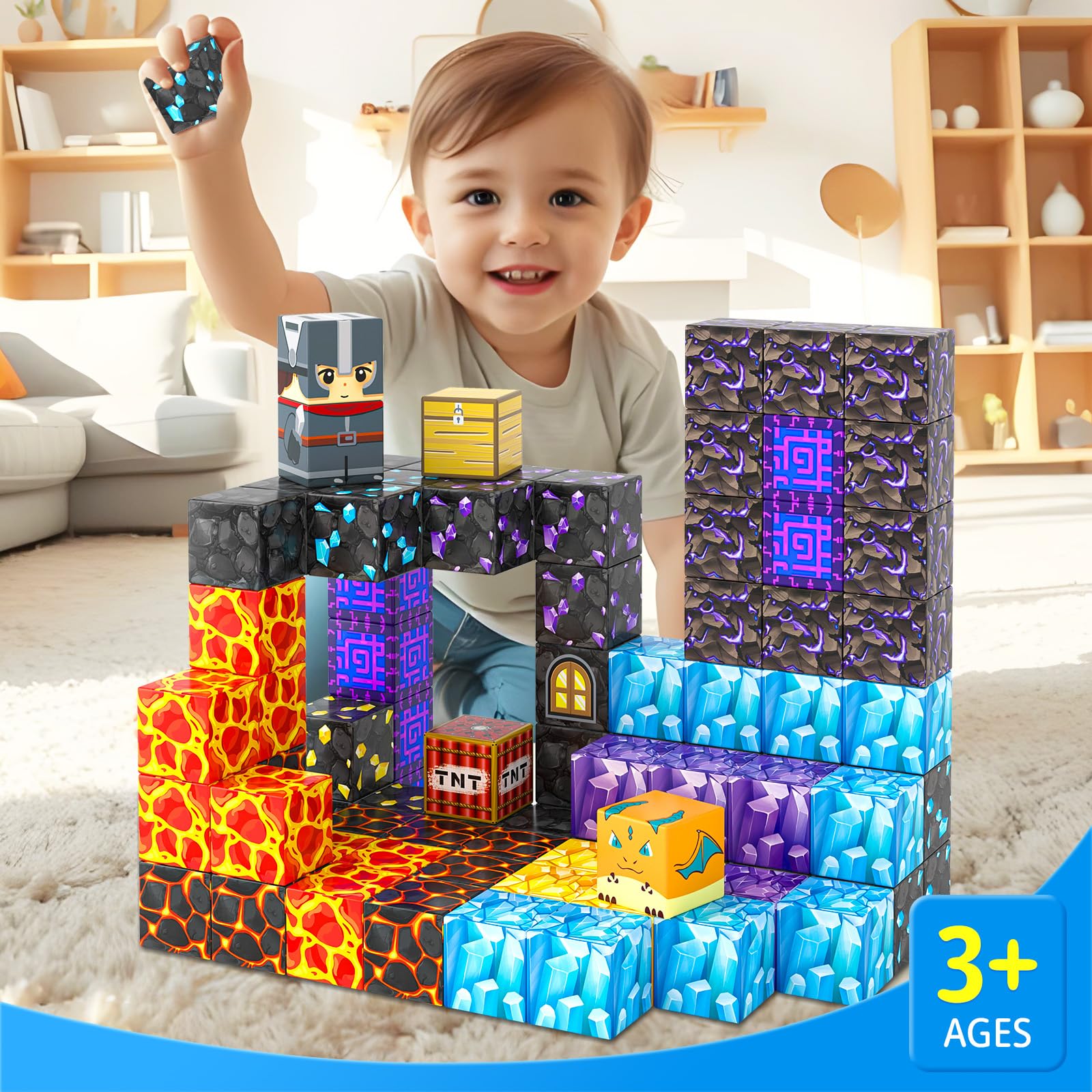 Coodoo STEM-friendly magnetic tiles support early magnetism learning.
