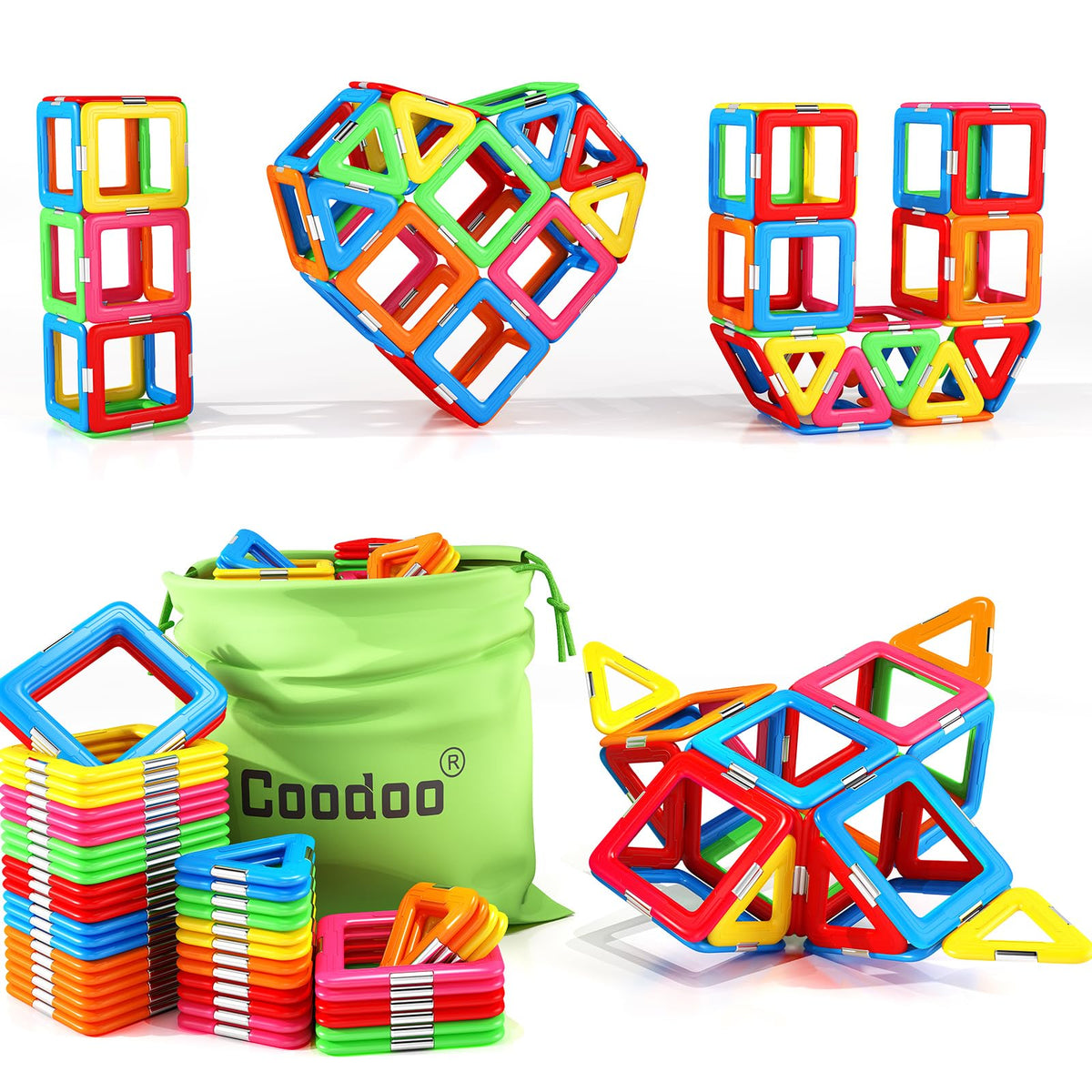Coodoo upgraded magnetic blocks with tough tiles for safe, creative construction play