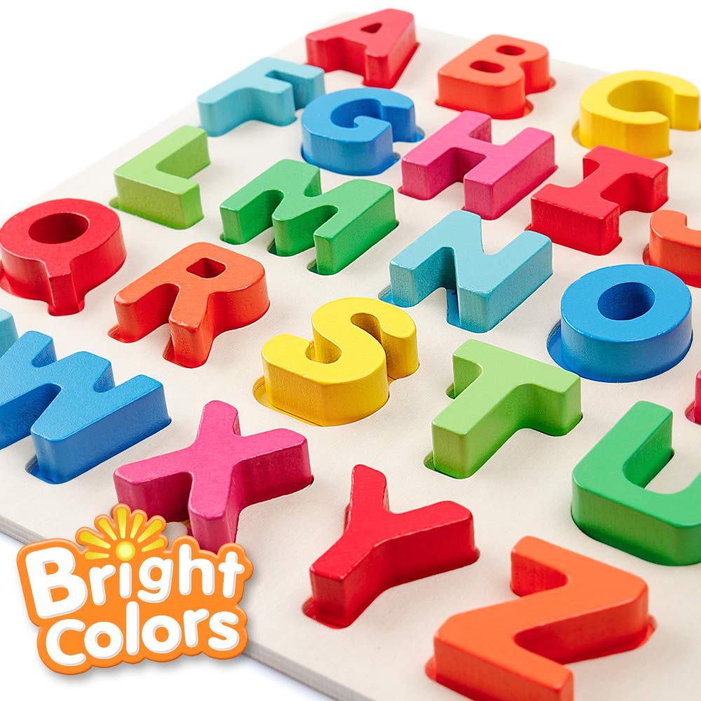 Coogam abc letters blocks with colorful illustrations to spark vocabulary building
