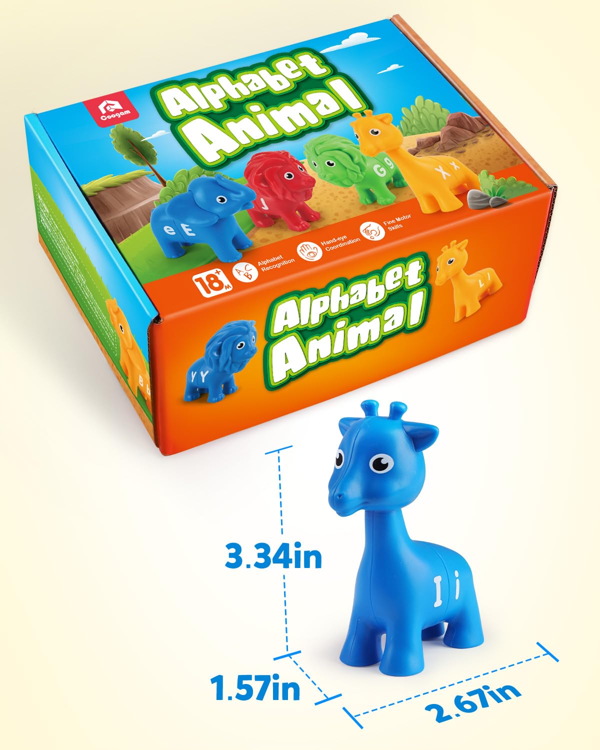 Coogam ABC letters matching toy set: durable material for classroom or home use