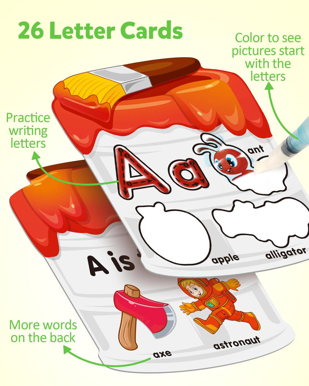 Coogam aqua paint brushes for kids enabling mess-free doodling.