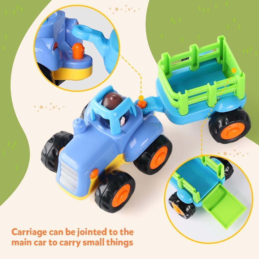 Coogam bulldozer friction toy supports active, tactile learning.