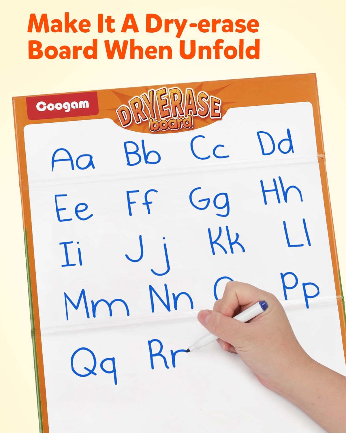 Coogam CVC Word Builder fold-out writing pad enables handwriting practice