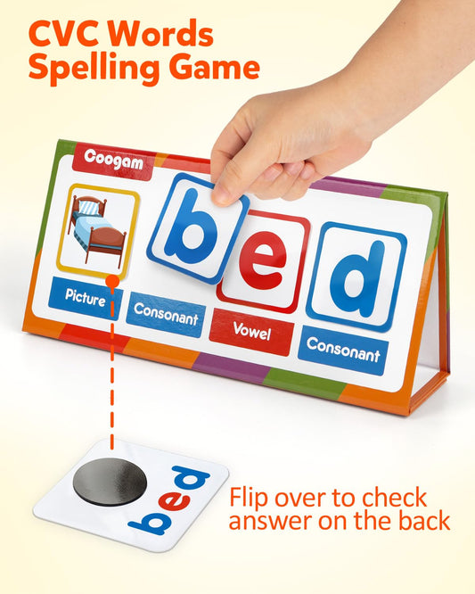 Coogam CVC Word Builder alphabet cards support letter-sound practice