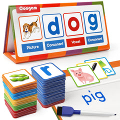 Coogam CVC Word Builder magnetic flashcards for interactive phonics practice