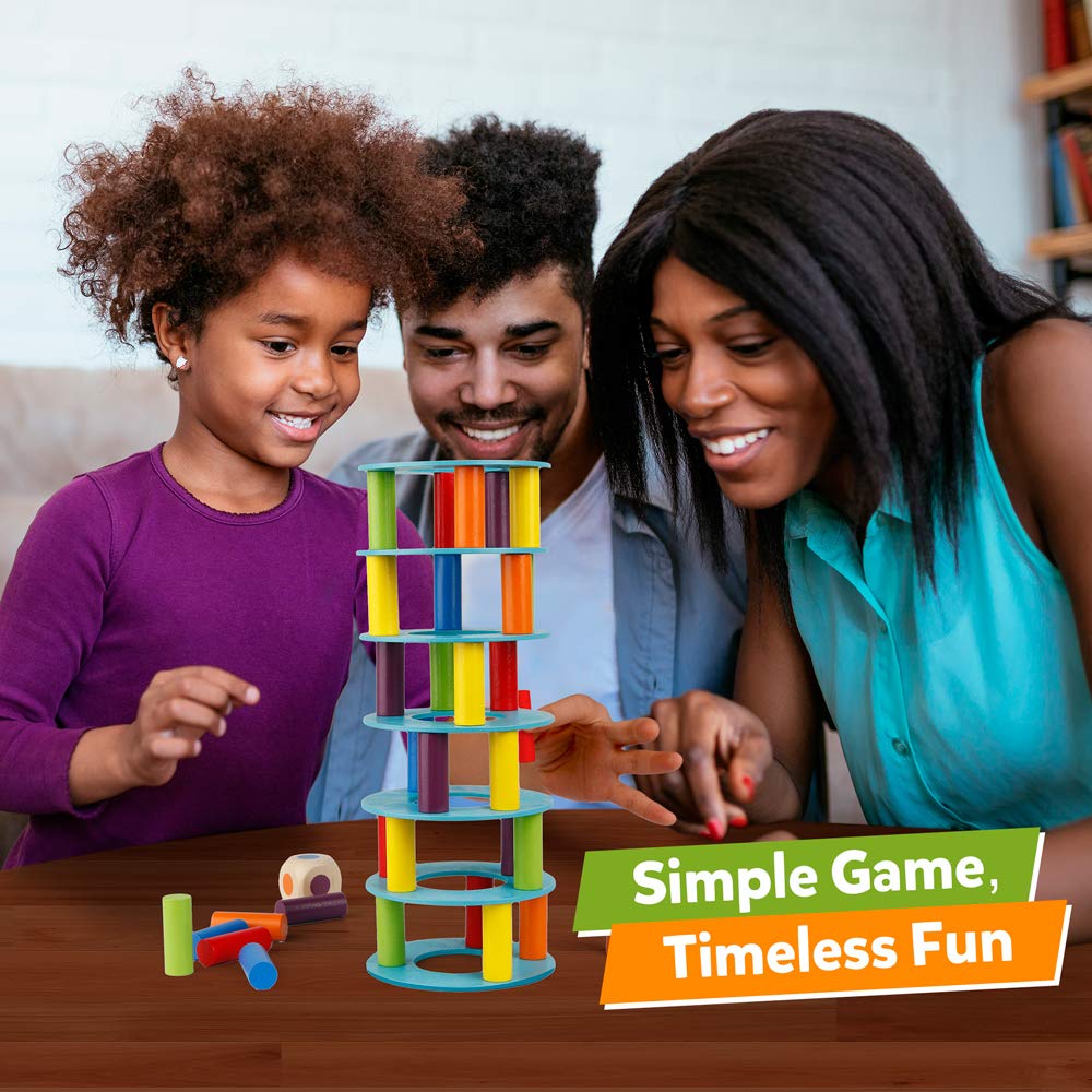 Coogam dice toppling challenge enhances strategy during color block removal