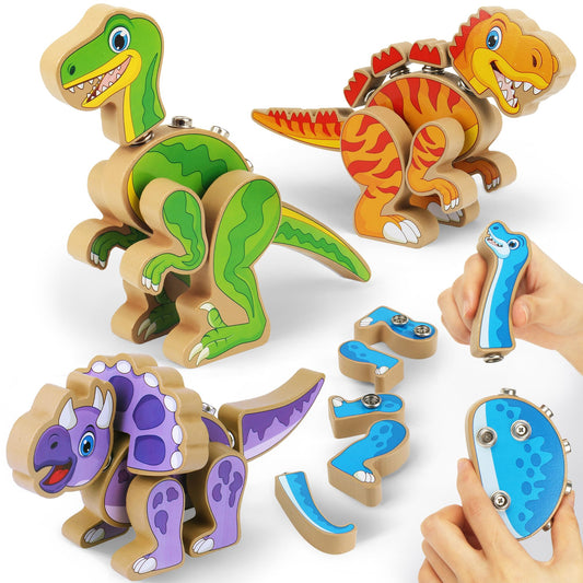 Coogam dinosaurs builders show heads, legs, and tails for imaginative construction sessions.