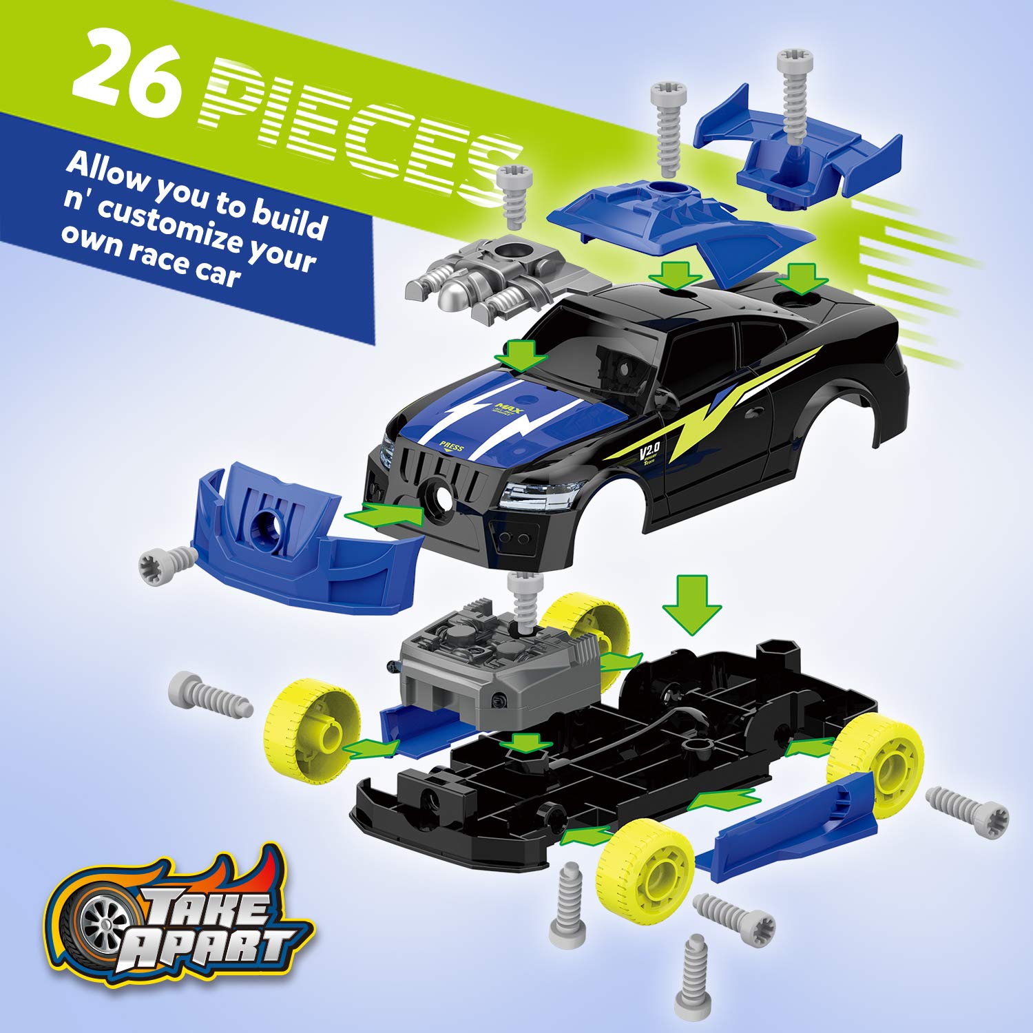 Coogam kid builds the DIY car, improving hand-eye coordination.