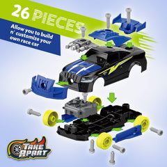 Coogam kid builds the DIY car, improving hand-eye coordination.