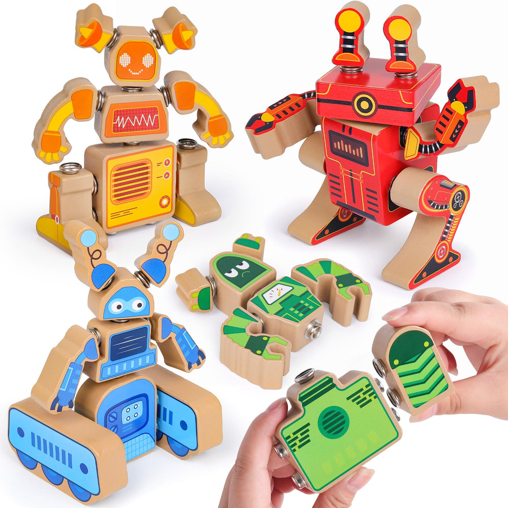 Coogam fine motor robot set with snap-together parts for creative play