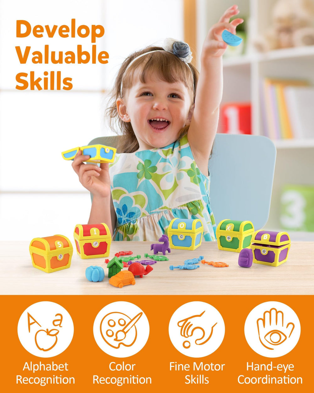 Coogam fine motor play strengthens little hands during unlocking tasks.