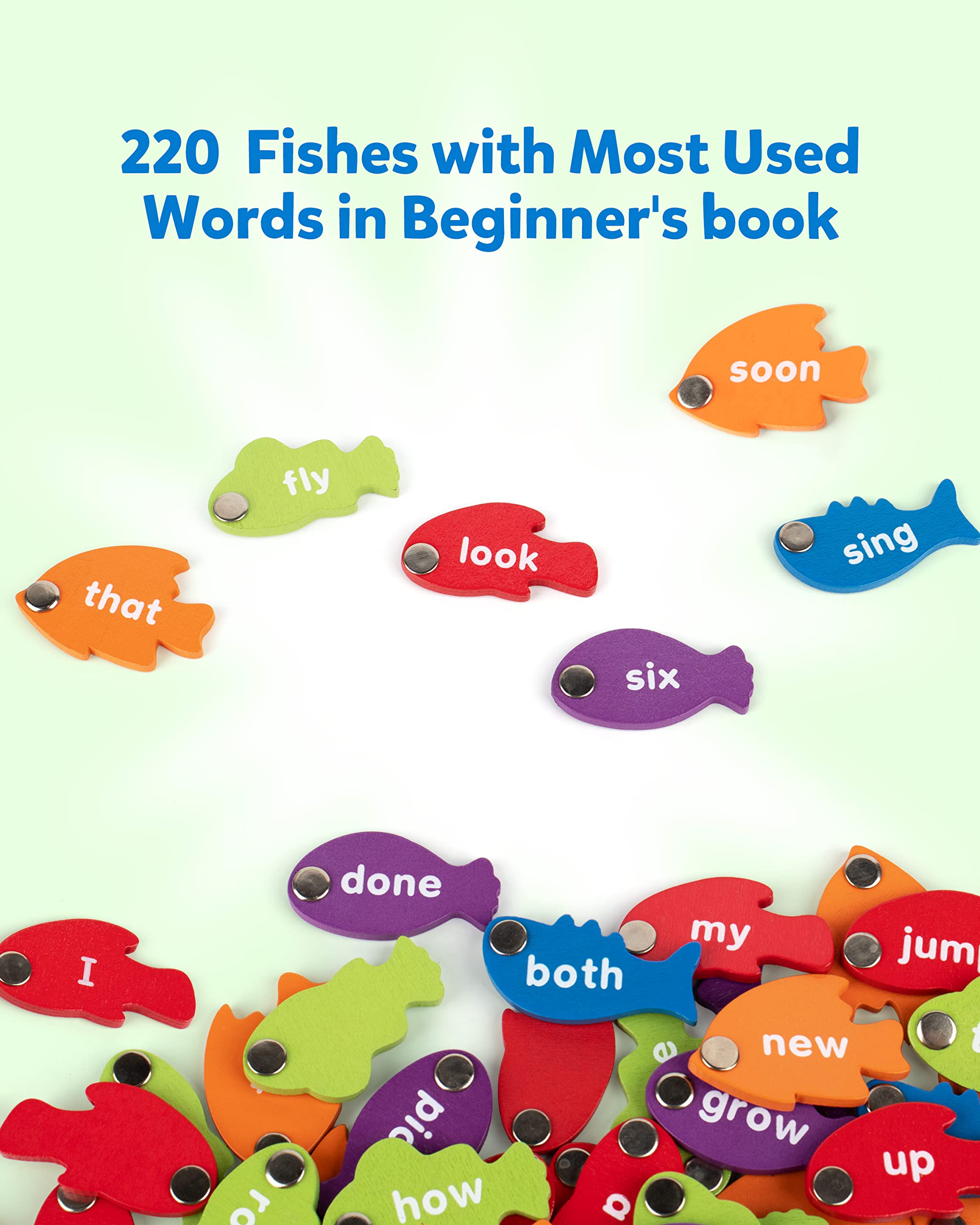 Coogam red pre-k fish aids early word recognition and spelling.