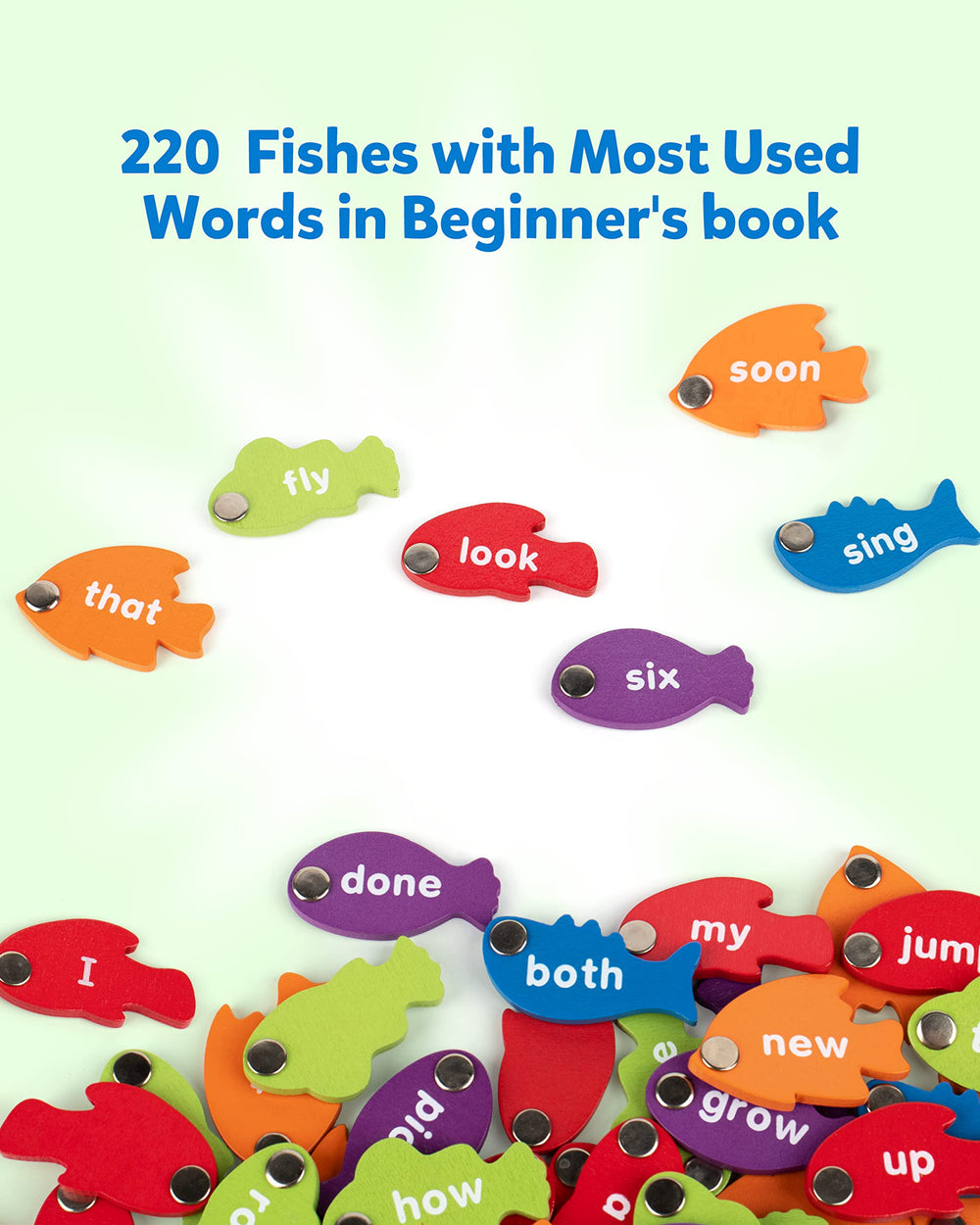 Coogam red pre-k fish aids early word recognition and spelling.