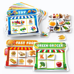 Coogam magnetic food sorting board boosts early cognitive skills through category matching.