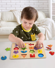 Coogam toy is ideal for supervised gifting and early color-shape learning.