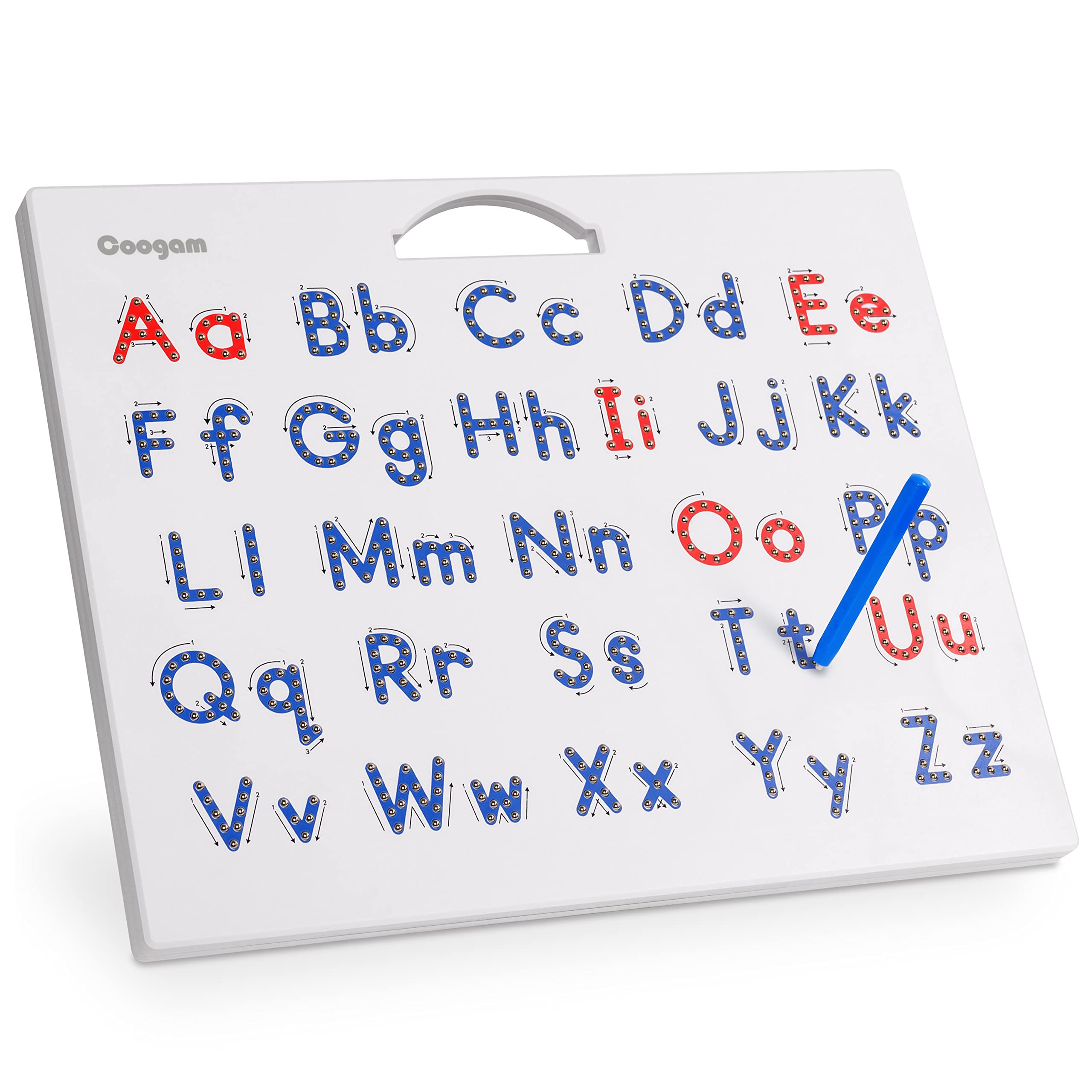 Coogam magnetic letters board tracing letters for early literacy practice