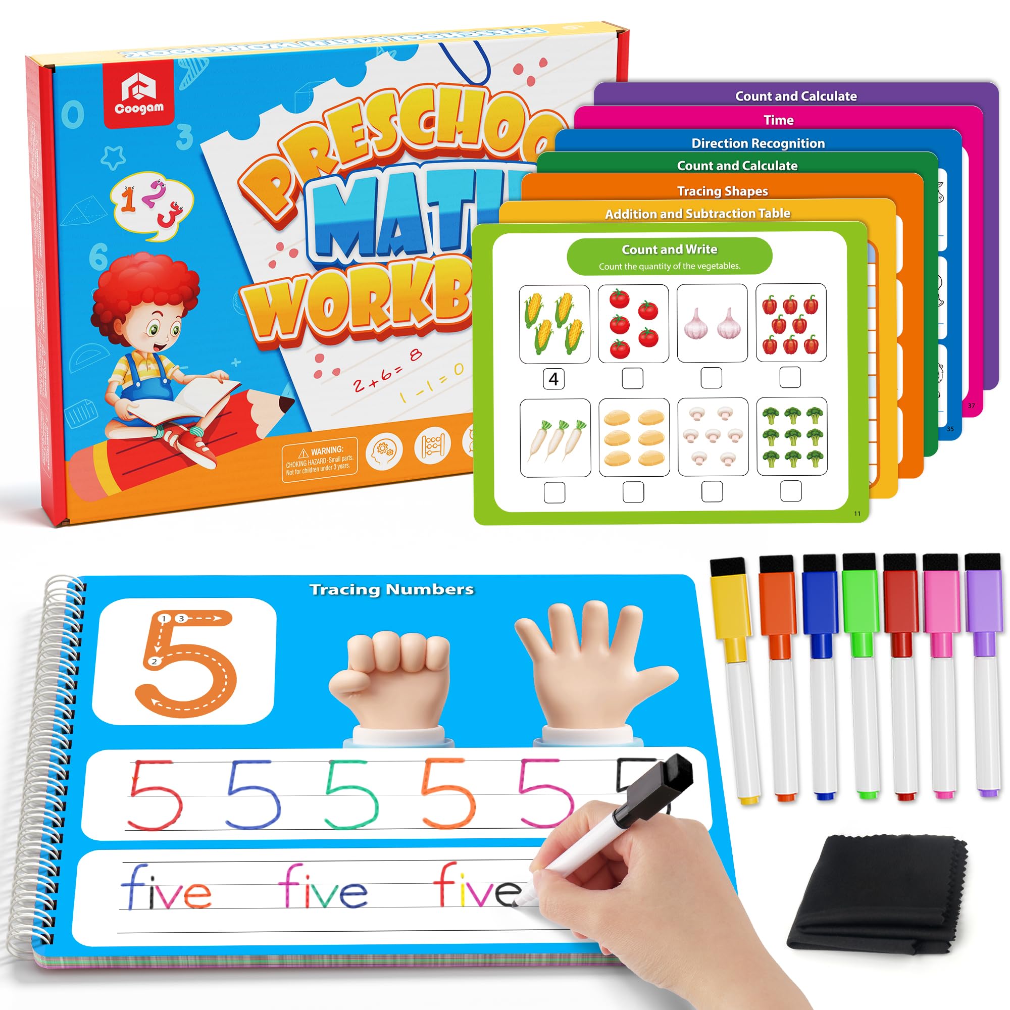 Coogam Math Learning Game cover image with bright visuals inviting early math practice.