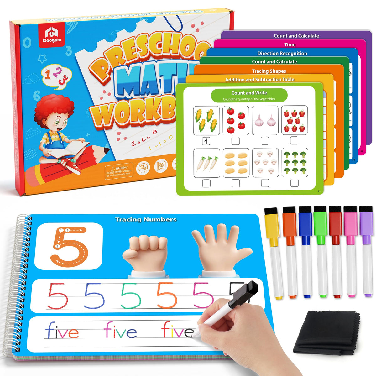 Coogam Math Learning Game cover image with bright visuals inviting early math practice.