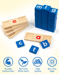 Coogam Montessori reading practice with hands-on letter manipulation