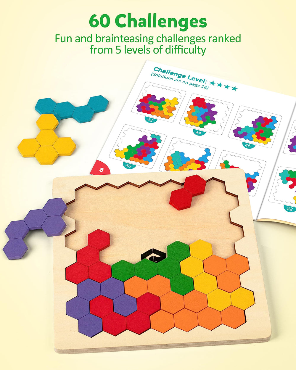 Coogam Montessori STEM toy tangram fosters hands-on learning and motor skill development.