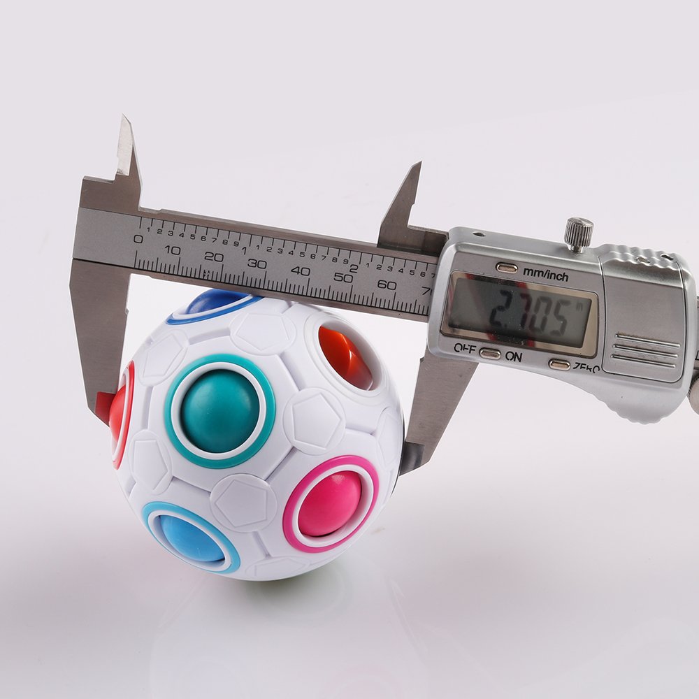 Coogam Rainbow Puzzle Ball handheld size ideal for travel breaks.