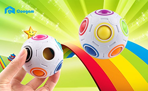 Coogam Rainbow Puzzle Ball stress-relief toy for kids and adults.