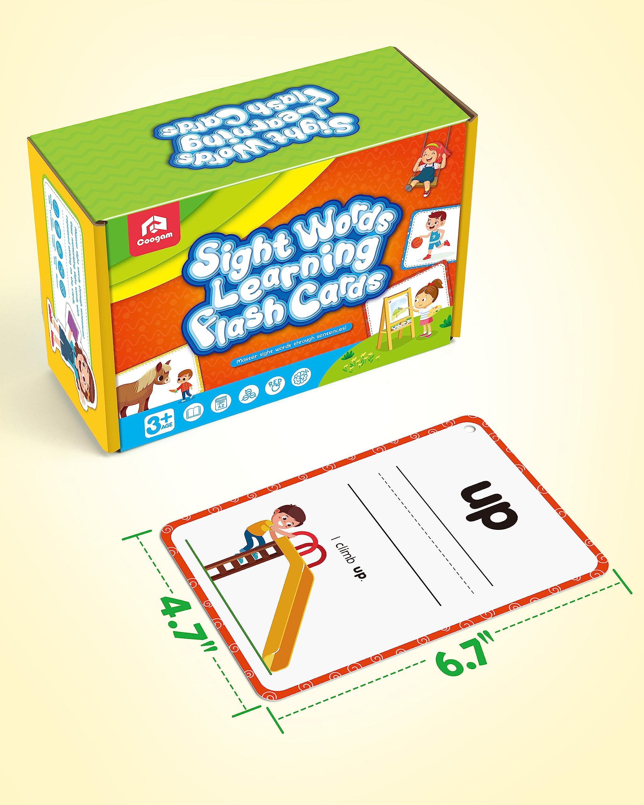 Coogam reusable dry-erase markers included for endless practice.