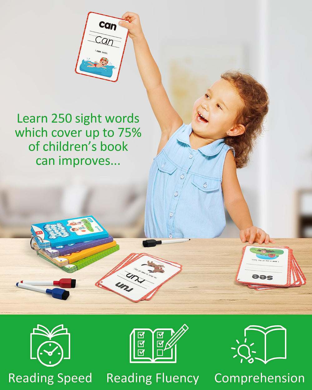 Coogam durable laminated flash cards withstand daily classroom use.