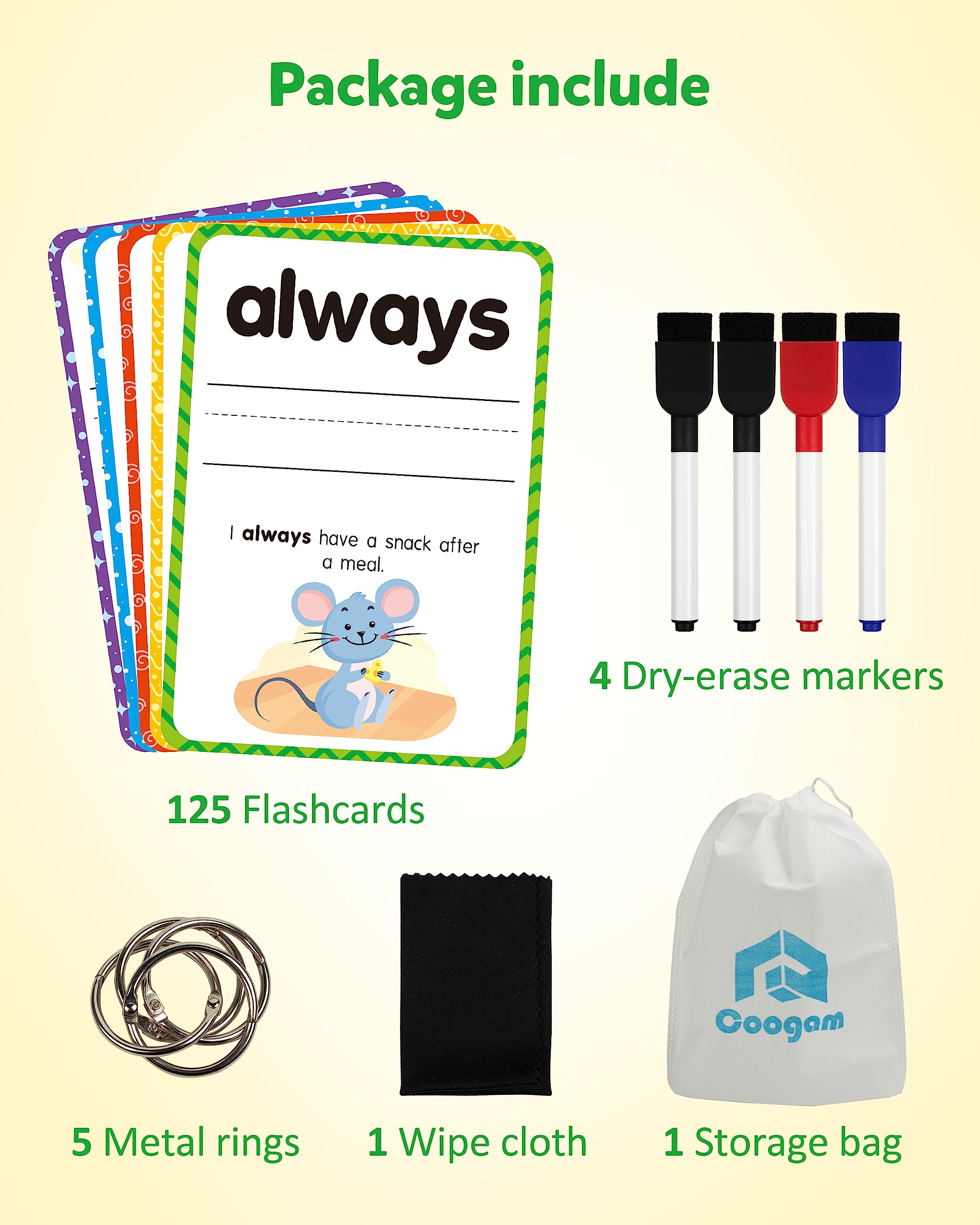 Coogam portable storage bag makes learning on the go easy.