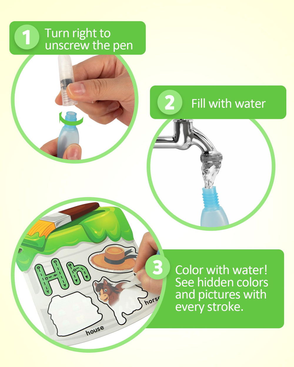 Coogam water doddle cards with travel ring kept neatly together.