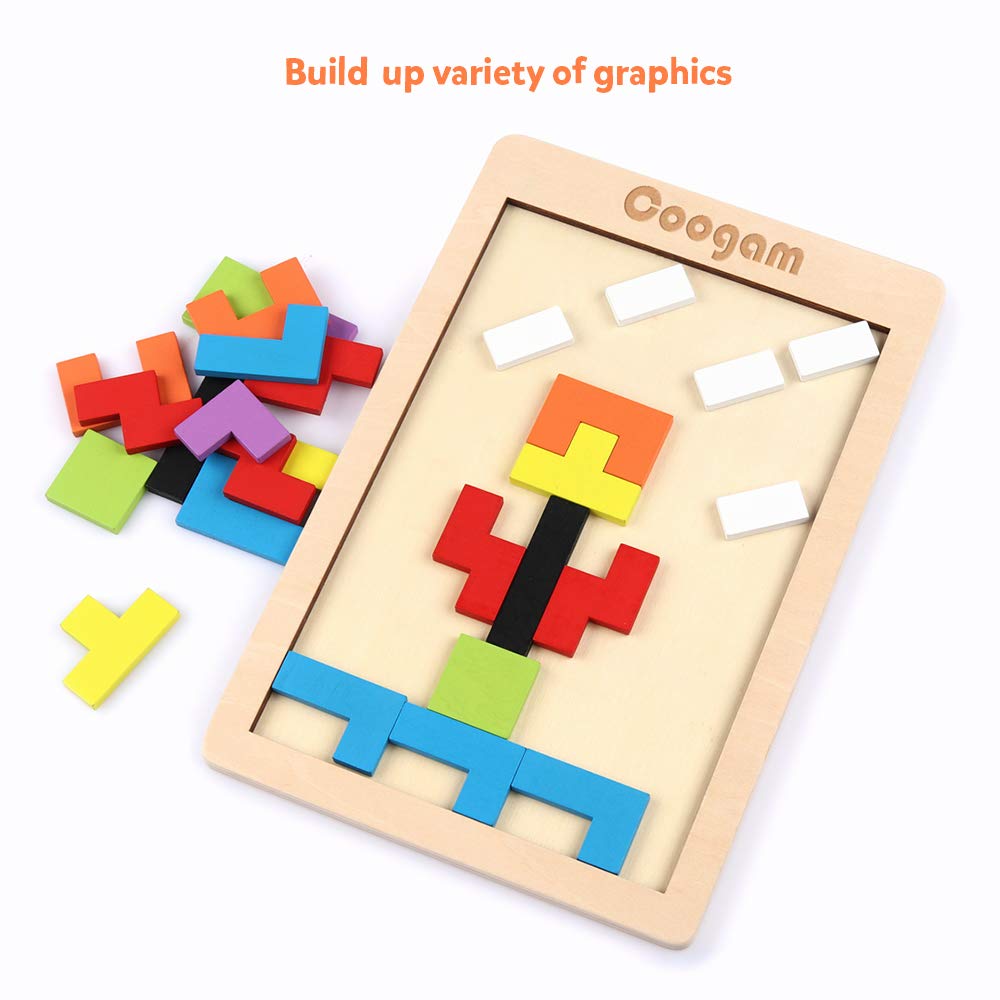 Coogam Wooden Blocks tree shape invites kids to explore patterns and spatial thinking.