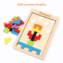 Coogam Wooden Blocks tree shape invites kids to explore patterns and spatial thinking.