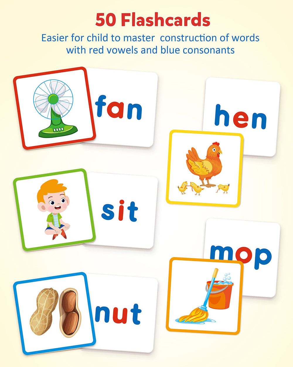 Coogam wooden spell boards for building three-letter words