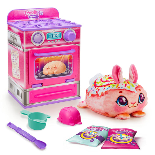 Cookeez Makery Cinnamon Treatz Oven opens to reveal a scented plush friend.