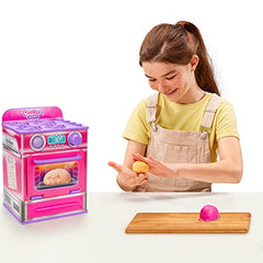 Cookeez Makery dough goes into the oven to bake a plush.
